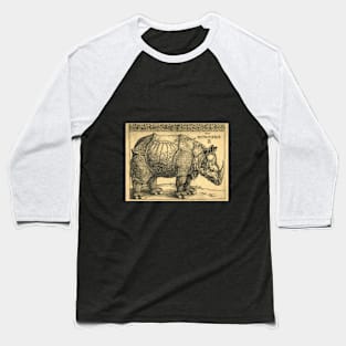 Durer Rhinoceros antique grunge style Baseball T-Shirt